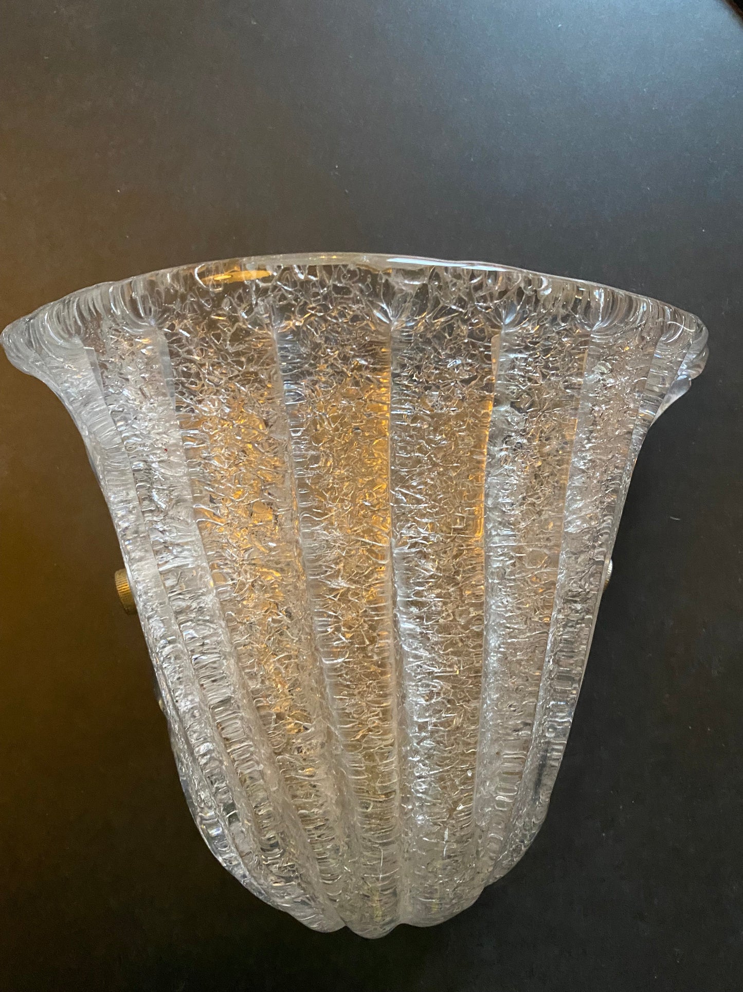 Italian midcentury Murano glass wall lights (pair)