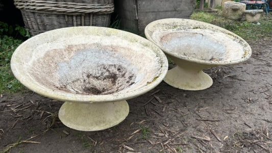 Satalite shaped planters designed by Willy Guhl and Anton Bee