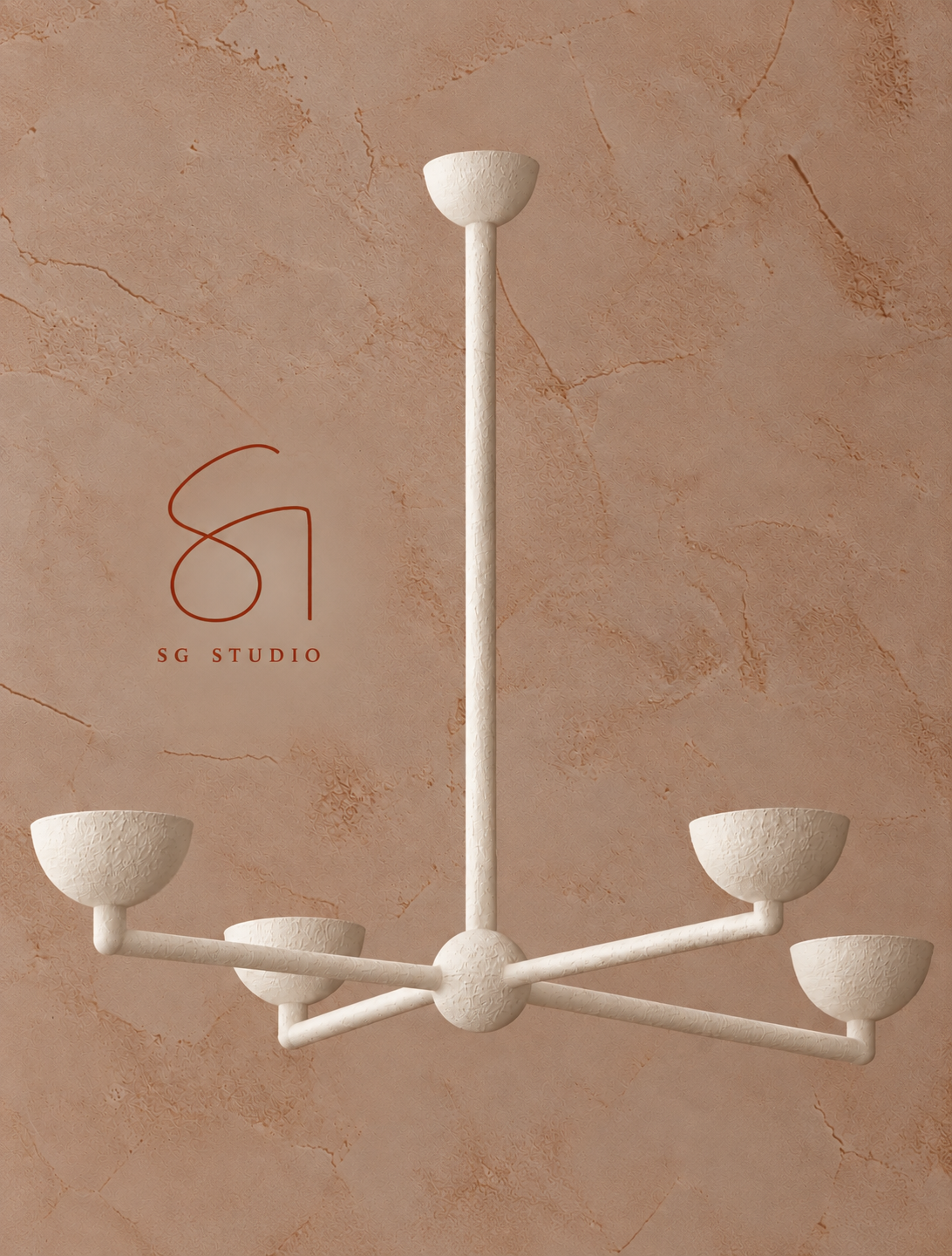 Custom plaster light in chalk
