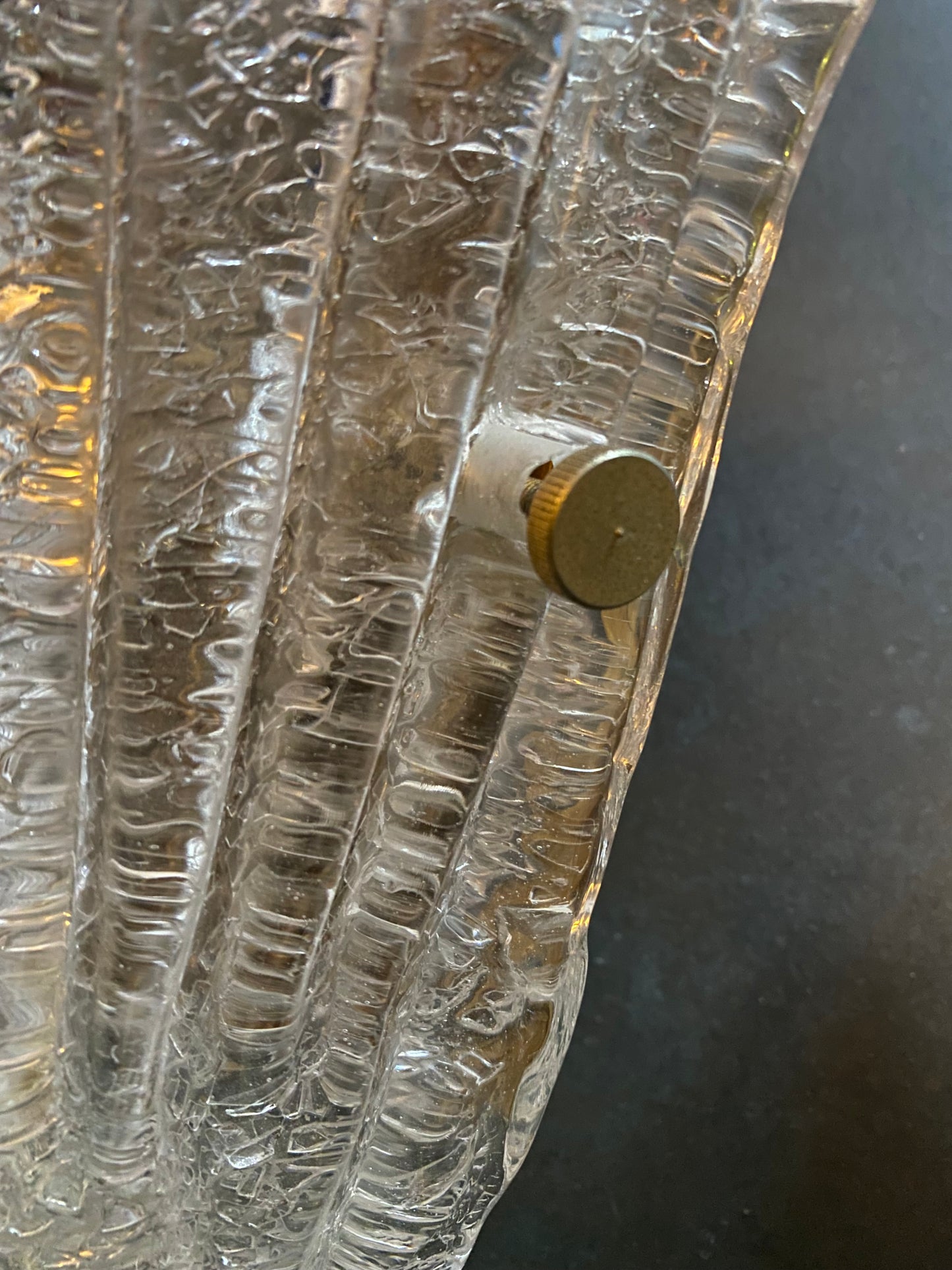 Italian midcentury Murano glass wall lights (pair)