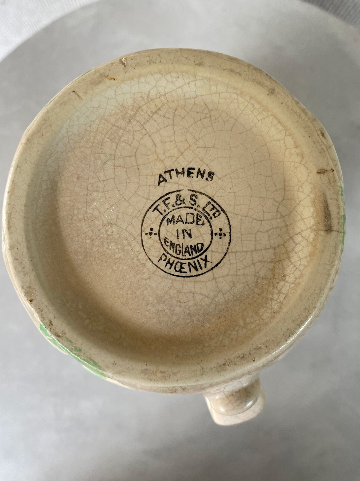Vase, ceramic with green glaze